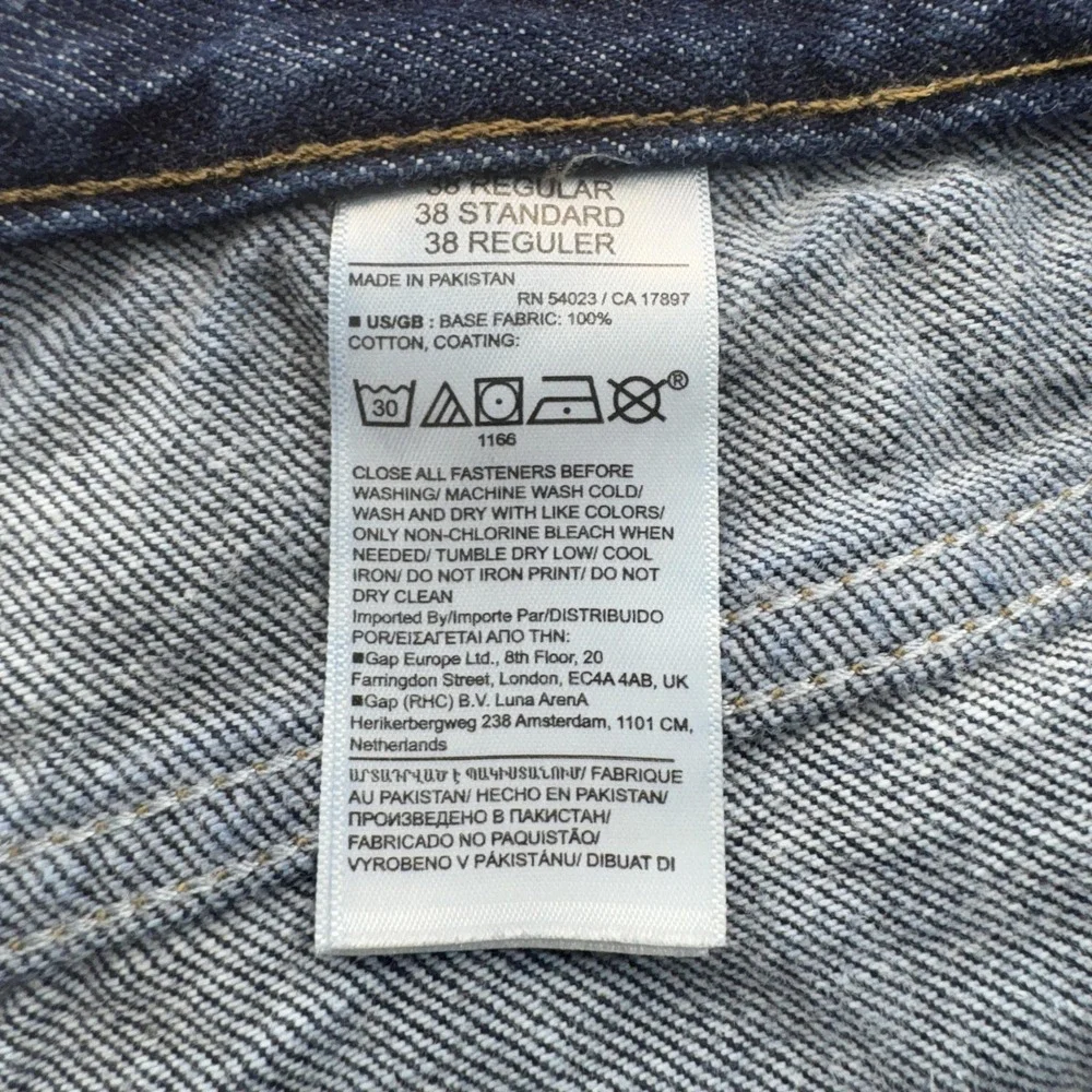 Banana Republic Jeans Mens 38x28 Blue Straight Relaxed Fit Dark Denim Zip Fly